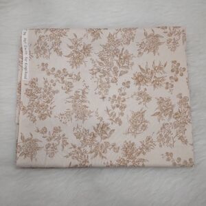 FABRIC  "Petal" By Pat Smith For Kings Road Repeating Florals In Sepia/Tan